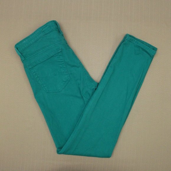 AG Adriano Goldschmied Stevie Ankle Slim Straight Jeans Women's Size 26 Teal - Picture 5 of 9